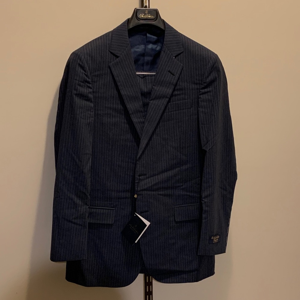NWT Brooks Brothers Brookscool Full Canvas Suit